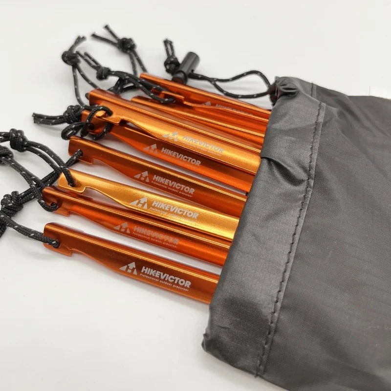 10 piquets de tente camping / bivouac en alliage d'aluminium léger "Hikevictor - 16 cm"