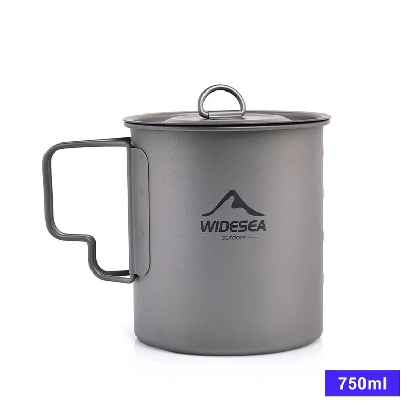 Tasse de camping en titane 200ml - 750ml à partir de 43g "Widesea - camping mug cup"