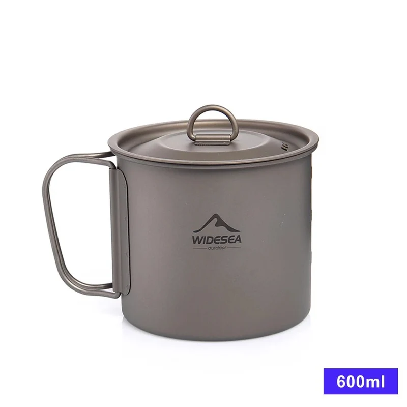 Tasse de camping en titane 200ml - 750ml à partir de 43g "Widesea - camping mug cup"