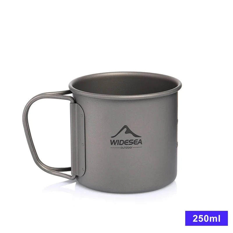 Tasse de camping en titane 200ml - 750ml à partir de 43g "Widesea - camping mug cup"