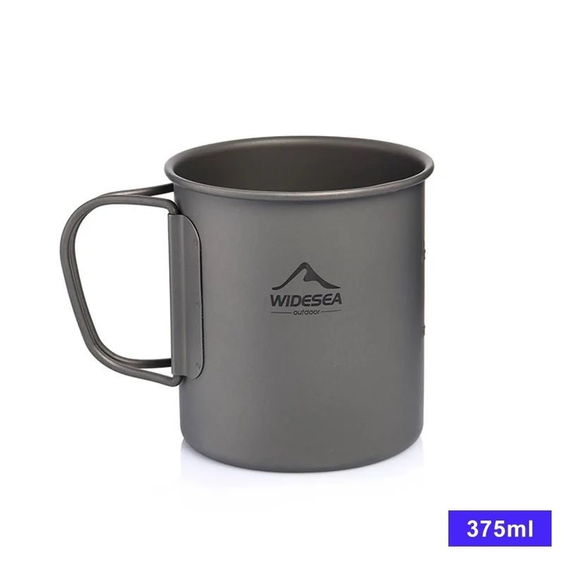 Tasse de camping en titane 200ml - 750ml à partir de 43g "Widesea - camping mug cup"