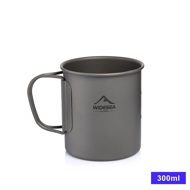 Tasse de camping en titane 200ml - 750ml à partir de 43g "Widesea - camping mug cup"