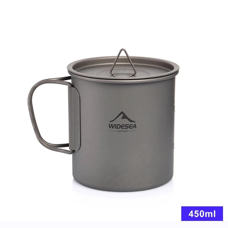 Tasse de camping en titane 200ml - 750ml à partir de 43g "Widesea - camping mug cup"