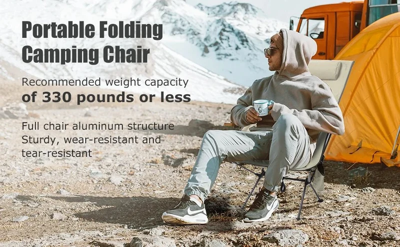 Chaise de camping pliante 1,3kg en tissu oxford 600D "WESTTUNE - Confortable camping chair"