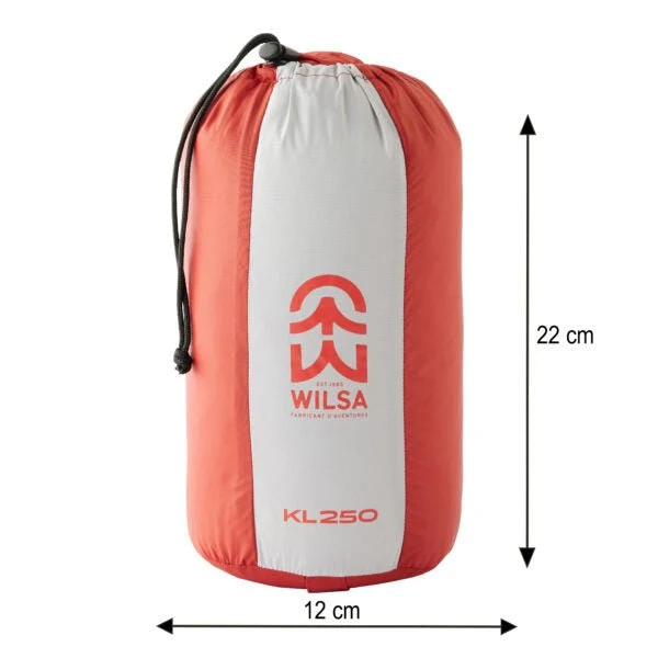 Sac de couchage léger à 90% de duvet d'oie confort +5°C 820g "Wilsa - KL250"