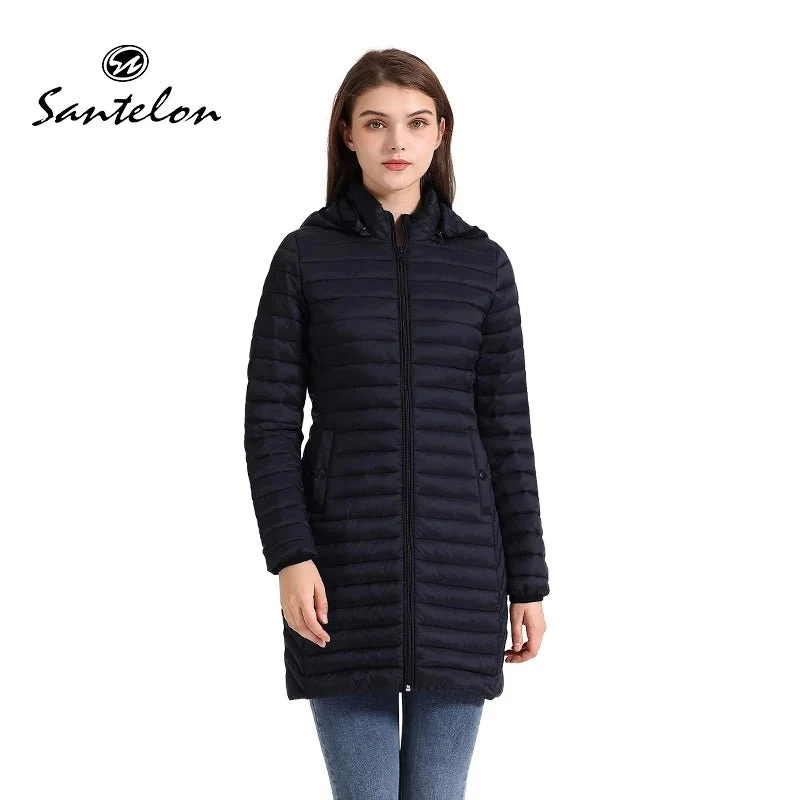 Doudoune synthétique / parka longue et chaude avec capuche pour femme "SANTELON - S20046"