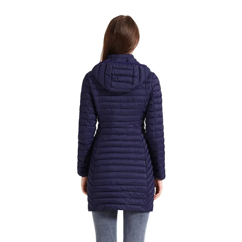 Doudoune synthétique / parka longue et chaude avec capuche pour femme "SANTELON - S20046"