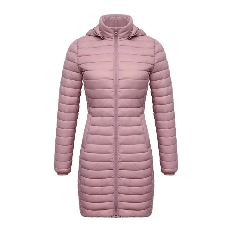 Doudoune synthétique / parka longue et chaude avec capuche pour femme "SANTELON - S20046"