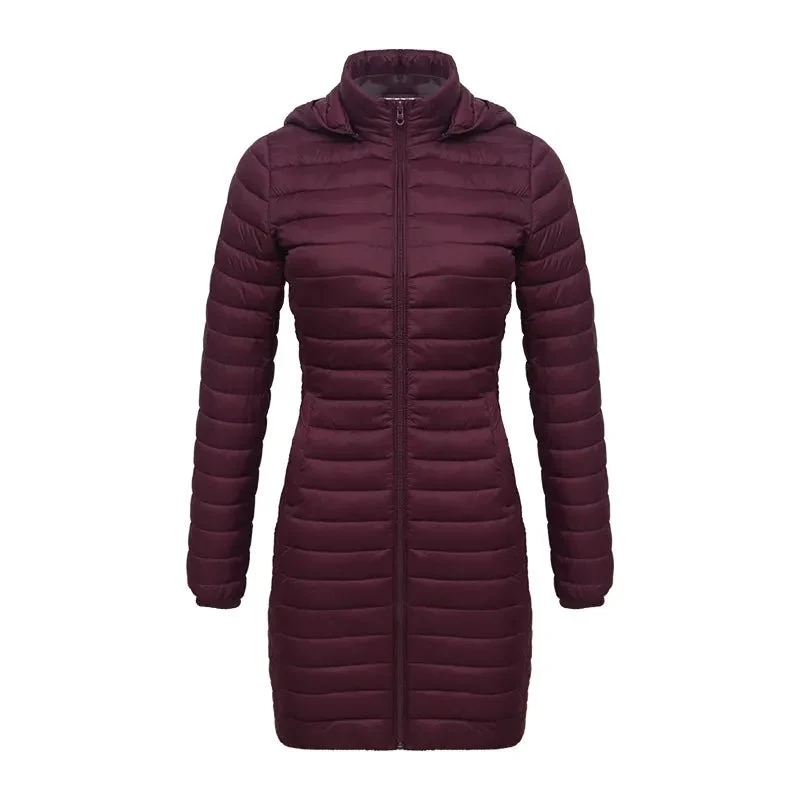 Doudoune synthétique / parka longue et chaude avec capuche pour femme "SANTELON - S20046"