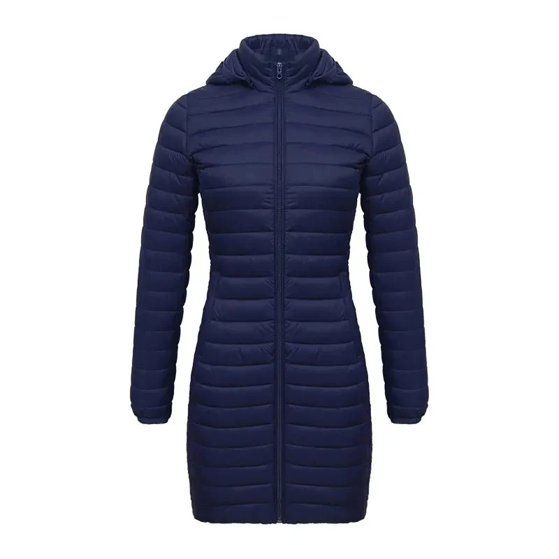 Doudoune synthétique / parka longue et chaude avec capuche pour femme "SANTELON - S20046"