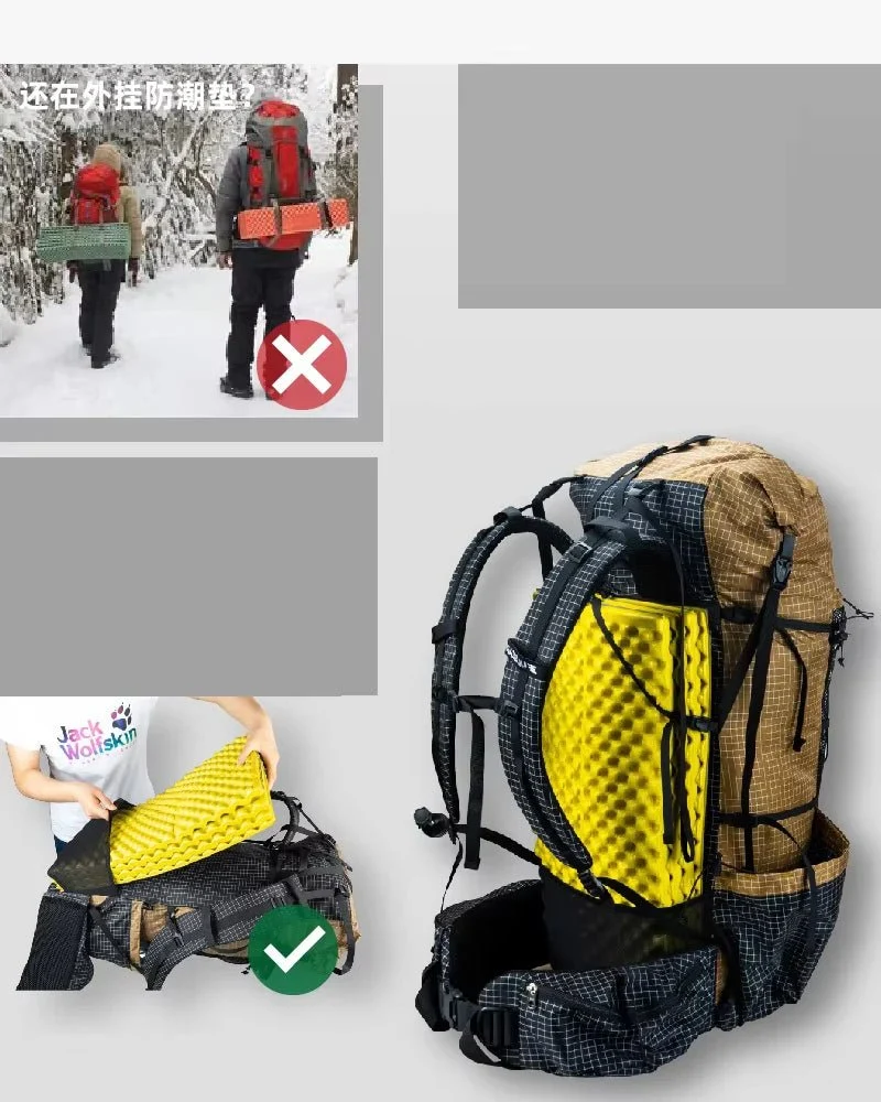 Sac à dos de randonnée / trekking imperméable UHMWPE 40L + 16L 880g "3F UL GEAR - Qi Dian Pro"