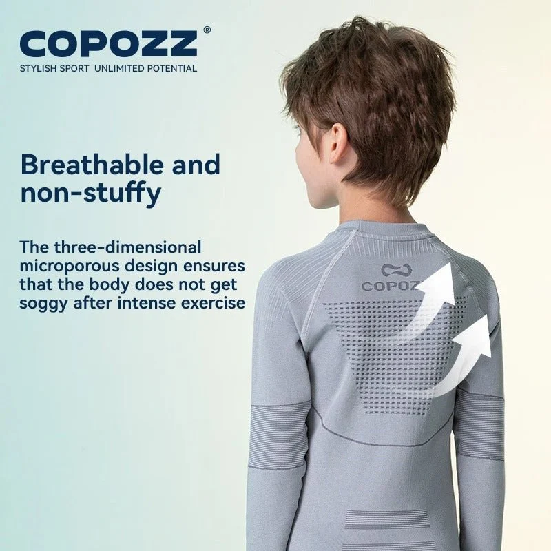 Ensemble de sous-vêtement thermique 3D en thermolite pour enfant "COPOZZ - 23305"