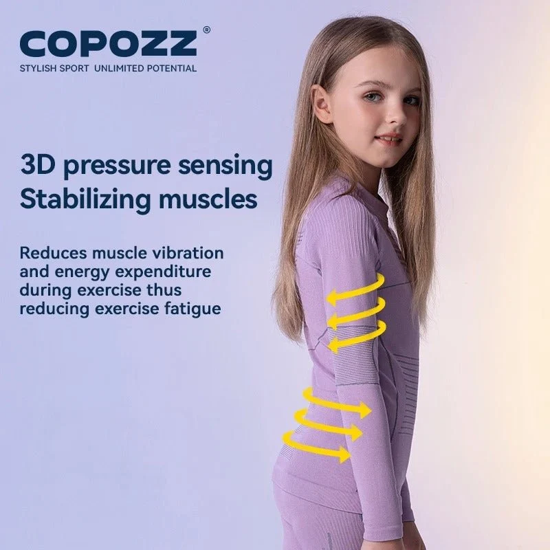 Ensemble de sous-vêtement thermique 3D en thermolite pour enfant "COPOZZ - 23305"