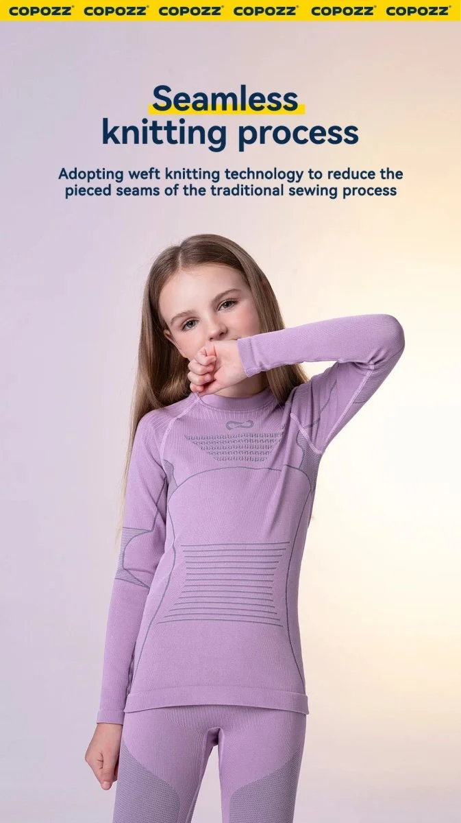Ensemble de sous-vêtement thermique 3D en thermolite pour enfant "COPOZZ - 23305"