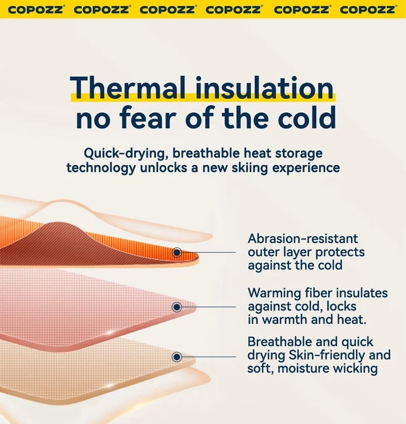 Ensemble de sous-vêtement thermique 3D en thermolite pour enfant "COPOZZ - 23305"