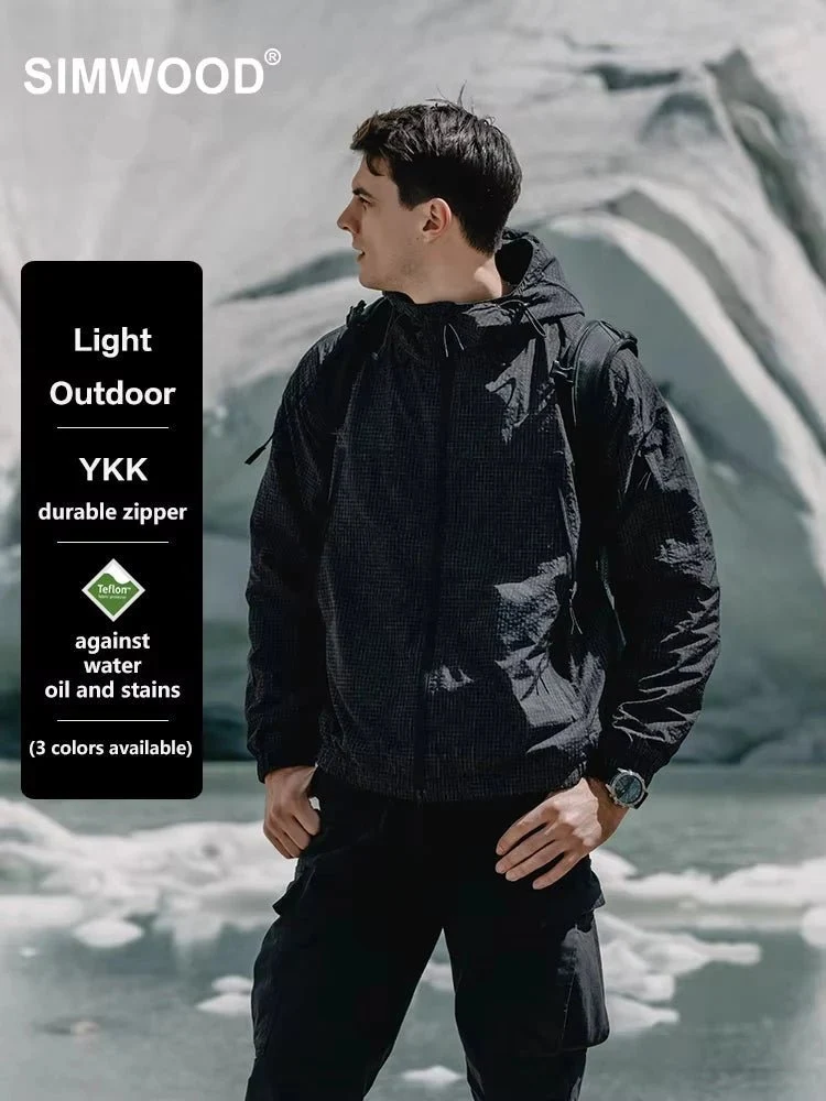 Veste de randonnée coupe-vent avec traitement hydrofuge pour homme "SIMWOOD - SM130288"