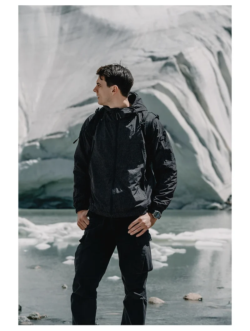 Veste de randonnée coupe-vent avec traitement hydrofuge pour homme "SIMWOOD - SM130288"