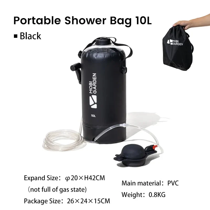Douche portable solaire de camping avec pompe à pied 1kg "MOBI GARDEN - NX22671039"