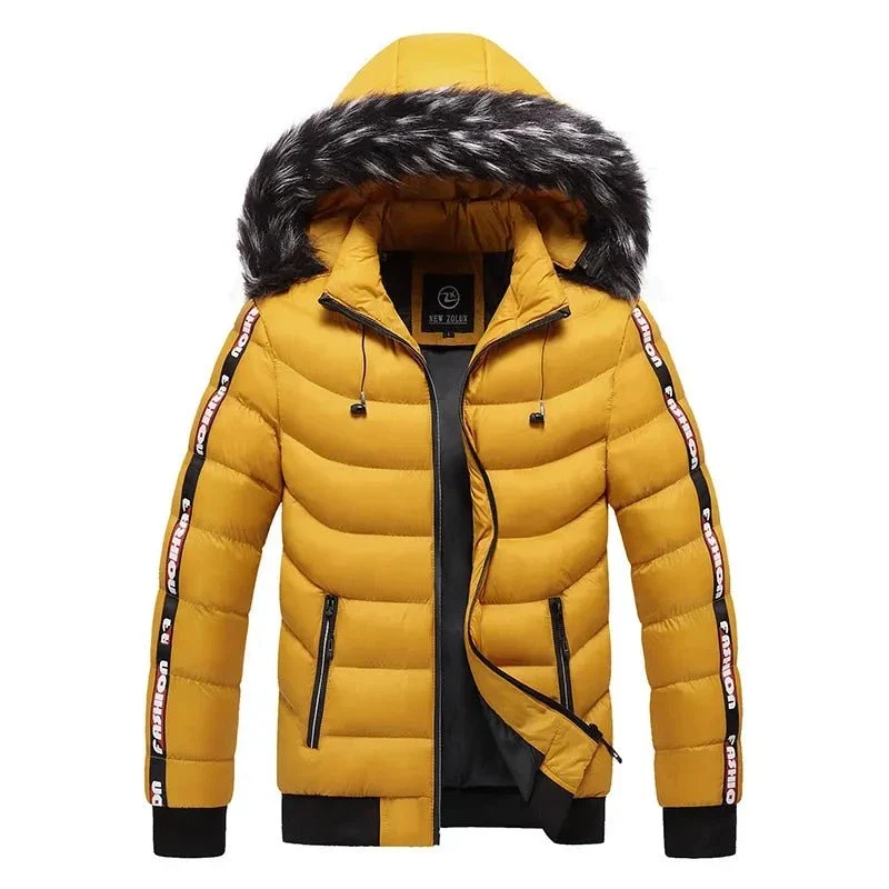Parka d'hiver à capuche avec col en fourrure pour homme "Lzlltt- KB Fashion"