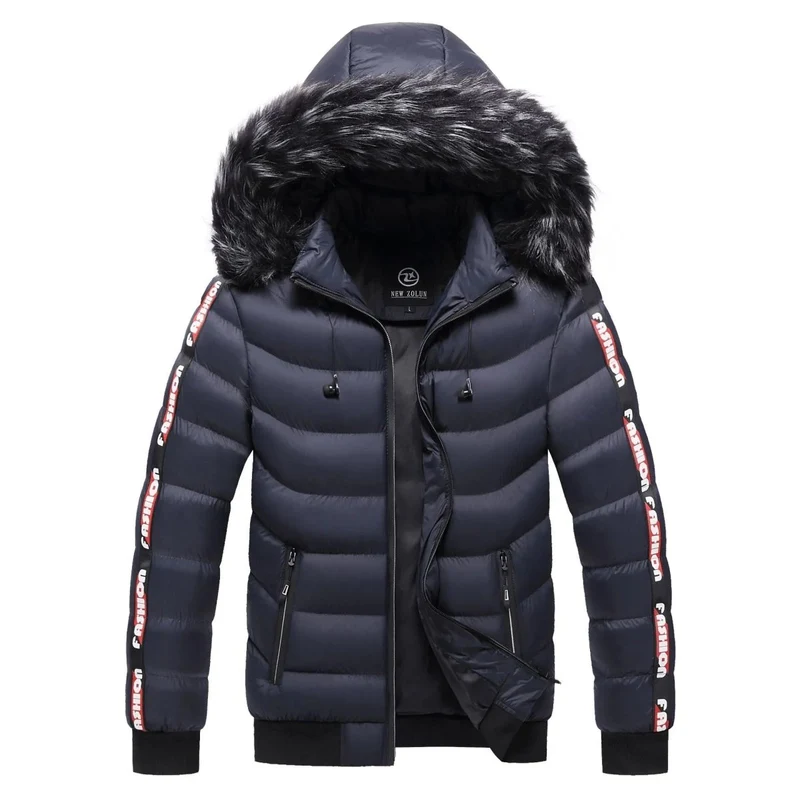 Parka d'hiver à capuche avec col en fourrure pour homme "Lzlltt- KB Fashion"