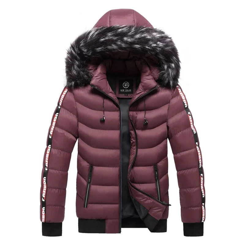 Parka d'hiver à capuche avec col en fourrure pour homme "Lzlltt- KB Fashion"