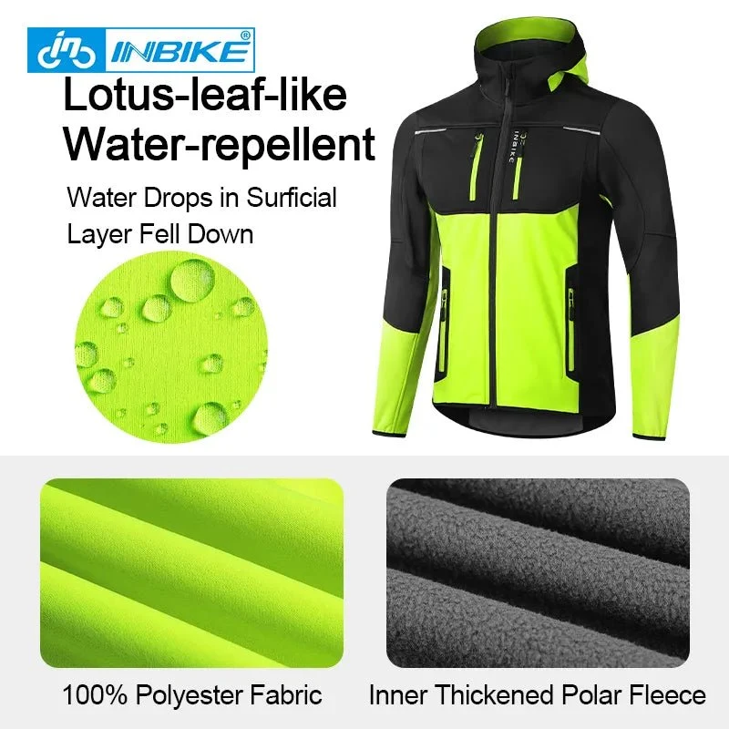 Veste de cyclisme / parka chaude avec capuche pour homme "INBIKE - WJ607"