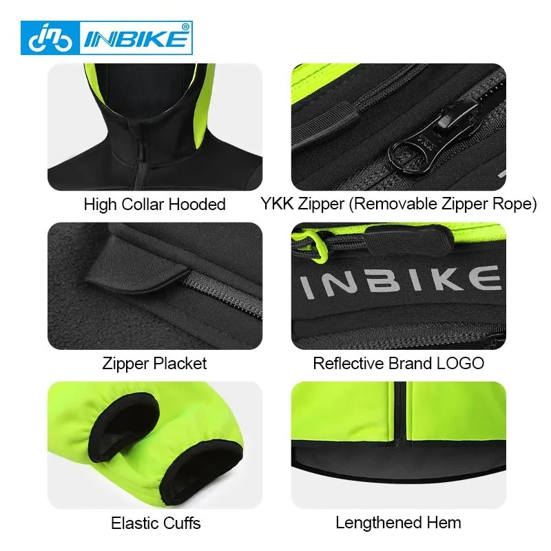 Veste de cyclisme / parka chaude avec capuche pour homme "INBIKE - WJ607"