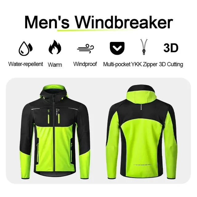 Veste de cyclisme / parka chaude avec capuche pour homme "INBIKE - WJ607"