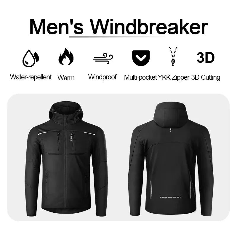 Veste de cyclisme / parka chaude avec capuche pour homme "INBIKE - WJ607"