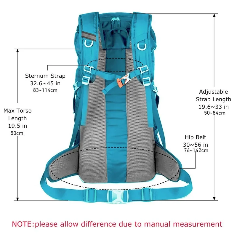 Sac à dos de randonnée avec housse de pluie 50L "WESTTUNE - Hiking Backpack"
