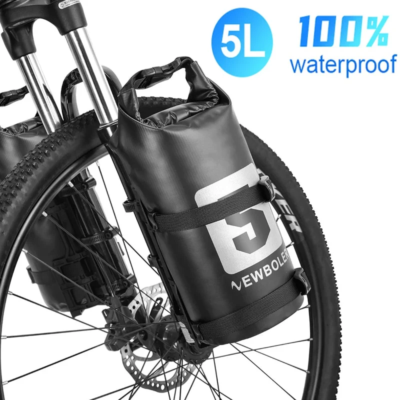 Sacoche de vélo 100% imperméable sur fourche de vélo 5L "NEWBOLER - BAG204"