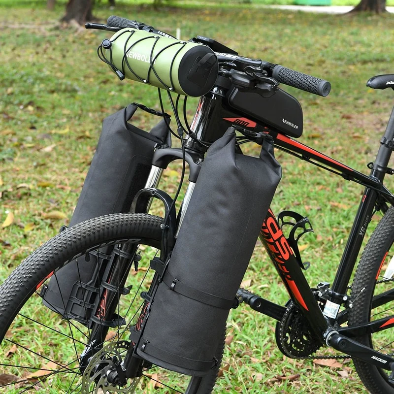 Sacoche de vélo 100% imperméable sur fourche de vélo 5L "NEWBOLER - BAG204"