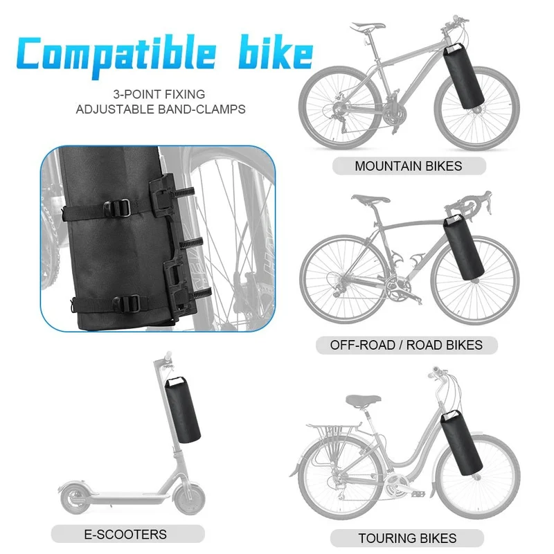 Sacoche de vélo 100% imperméable sur fourche de vélo 5L "NEWBOLER - BAG204"