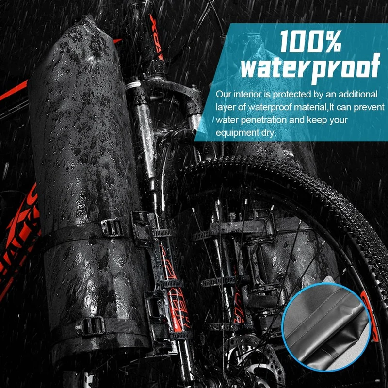 Sacoche de vélo 100% imperméable sur fourche de vélo 5L "NEWBOLER - BAG204"