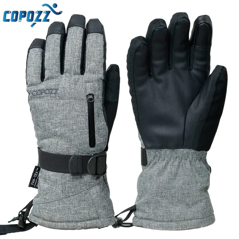 Gants de ski imperméables avec poche et compatibilité tactile "COPOZZ - Insultate"