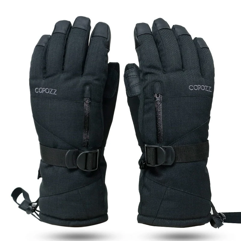 Gants de ski imperméables avec poche et compatibilité tactile "COPOZZ - Insultate"