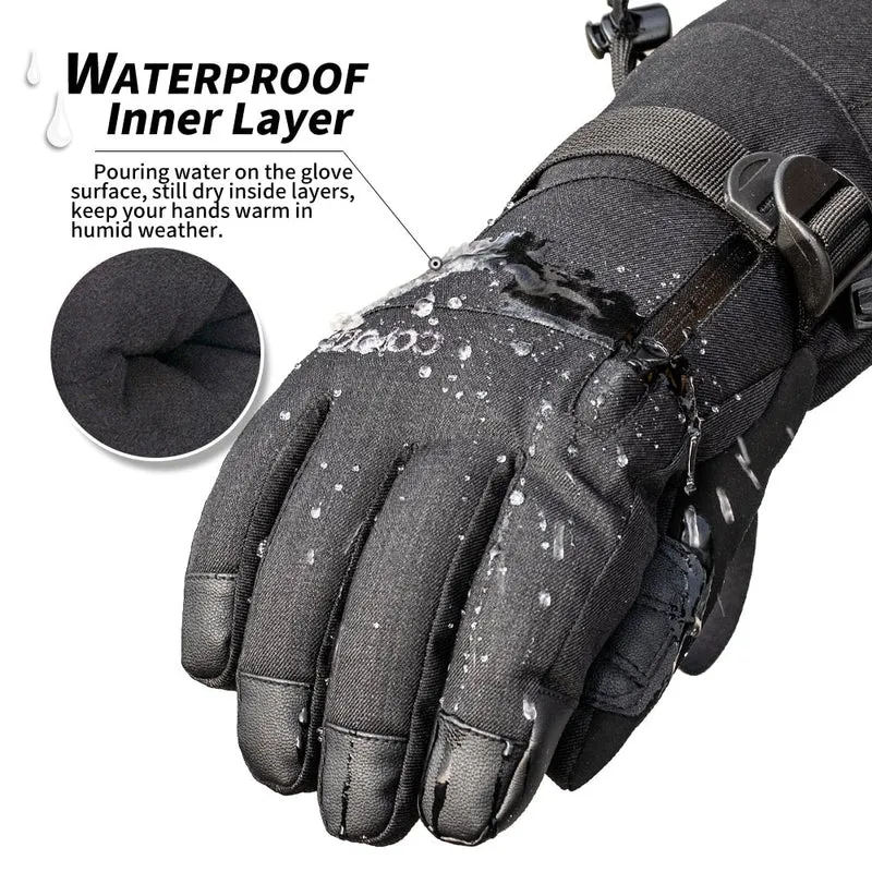 Gants de ski imperméables avec poche et compatibilité tactile "COPOZZ - Insultate"