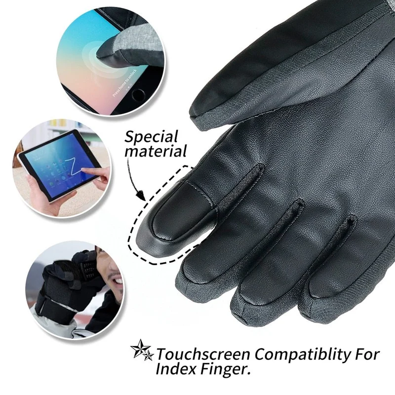 Gants de ski imperméables avec poche et compatibilité tactile "COPOZZ - Insultate"