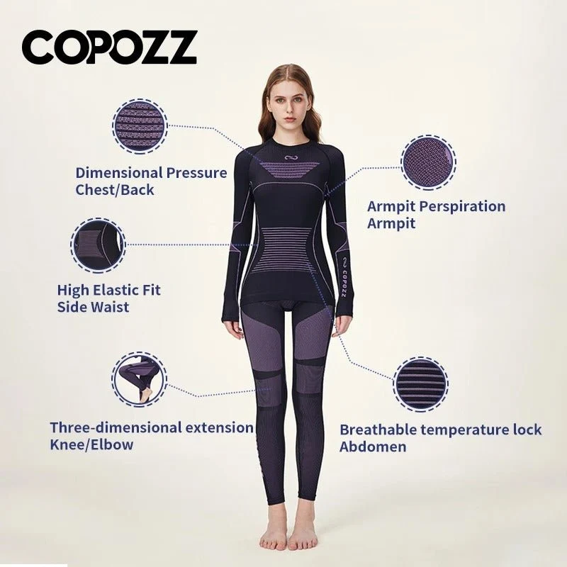 Ensemble de sous-vêtements en thermolite pour femme "COPOZZ – Sportswear 22307"