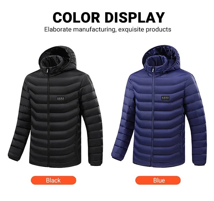 Veste chauffante avec capuche détachable 2-19 zones USB unisexe "Knight Route - All-round heating"