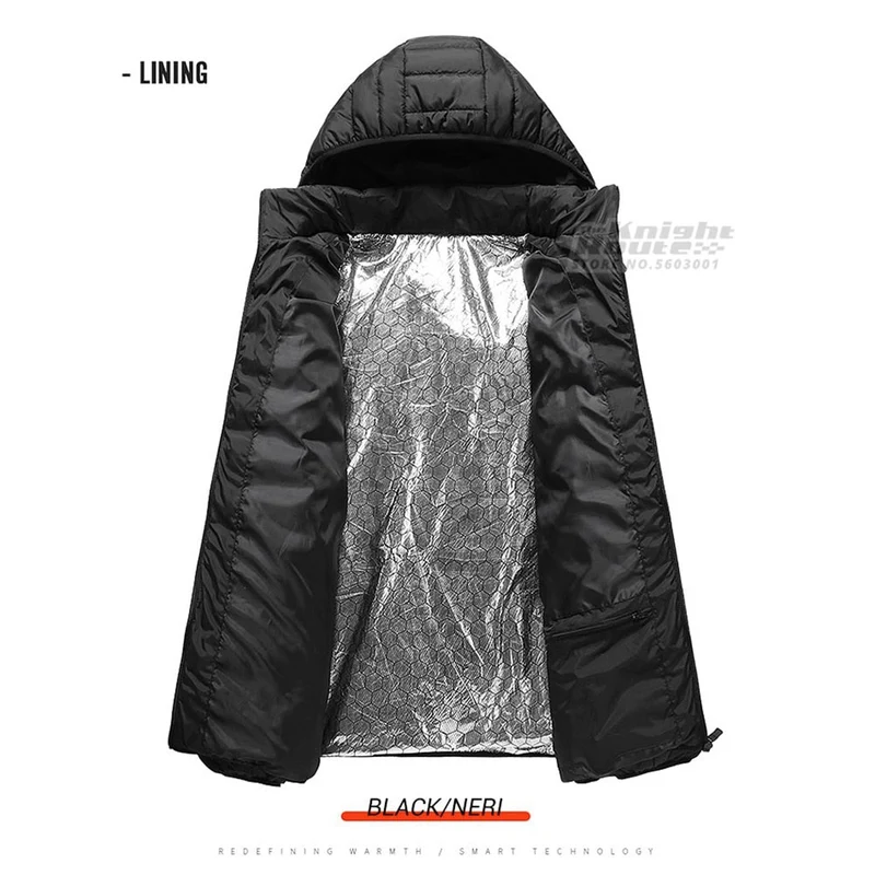 Veste chauffante avec capuche détachable 2-19 zones USB unisexe "Knight Route - All-round heating"