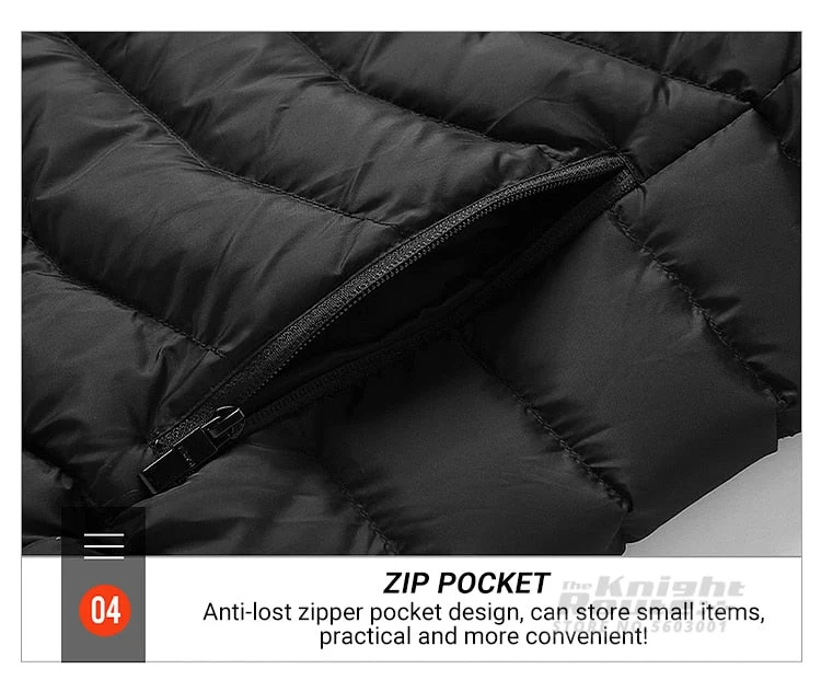 Veste chauffante avec capuche détachable 2-19 zones USB unisexe "Knight Route - All-round heating"