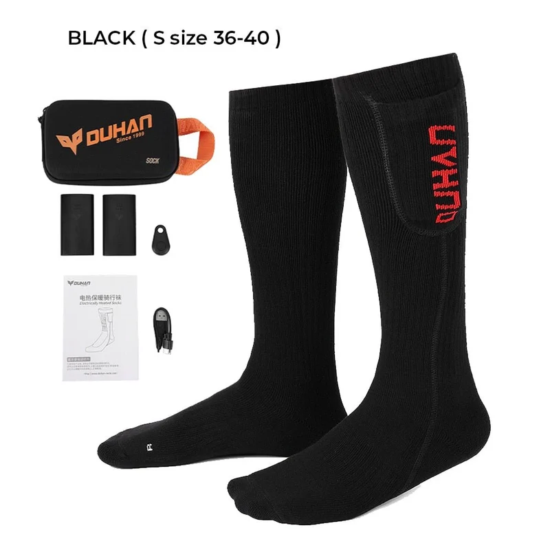 Chaussettes chauffantes électriques avec télécommande et batterie rechargeable "Kemi moto - Smart control"