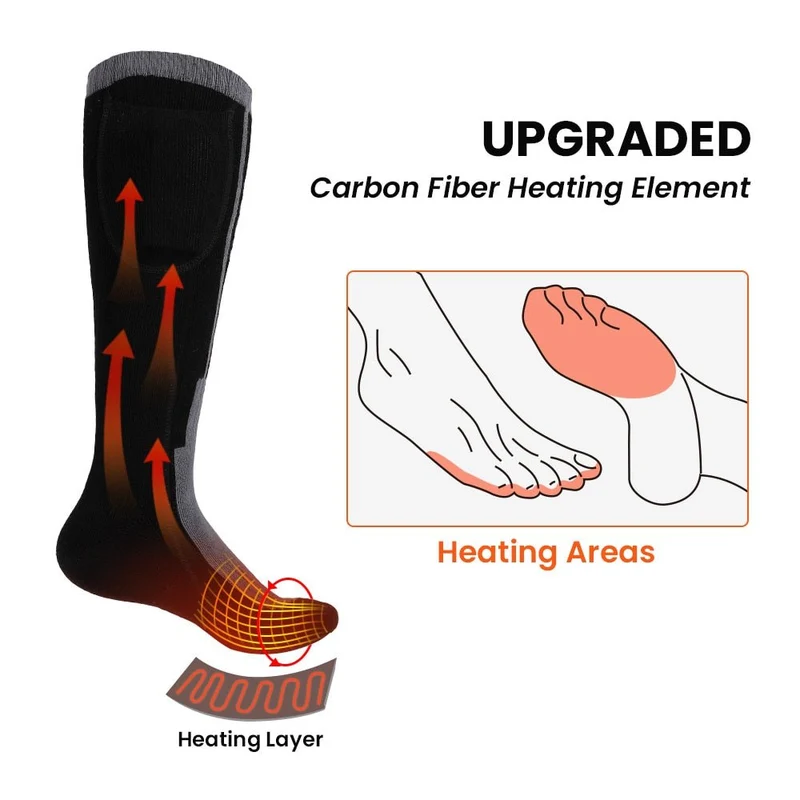 Chaussettes chauffantes électriques avec télécommande et batterie rechargeable "Kemi moto - Smart control"
