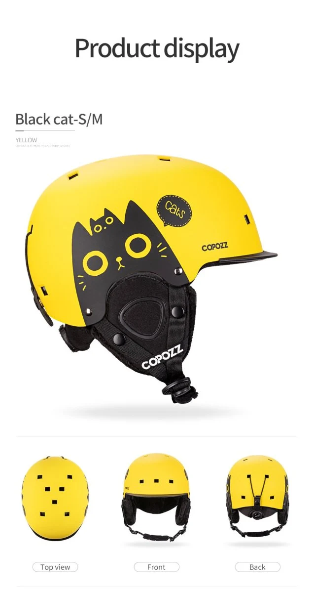 Casque de ski moulé intégralement pour enfants / adultes 51-58cm "COPOZZ - Fuzz"