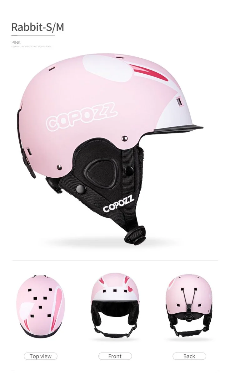 Casque de ski moulé intégralement pour enfants / adultes 51-58cm "COPOZZ - Fuzz"