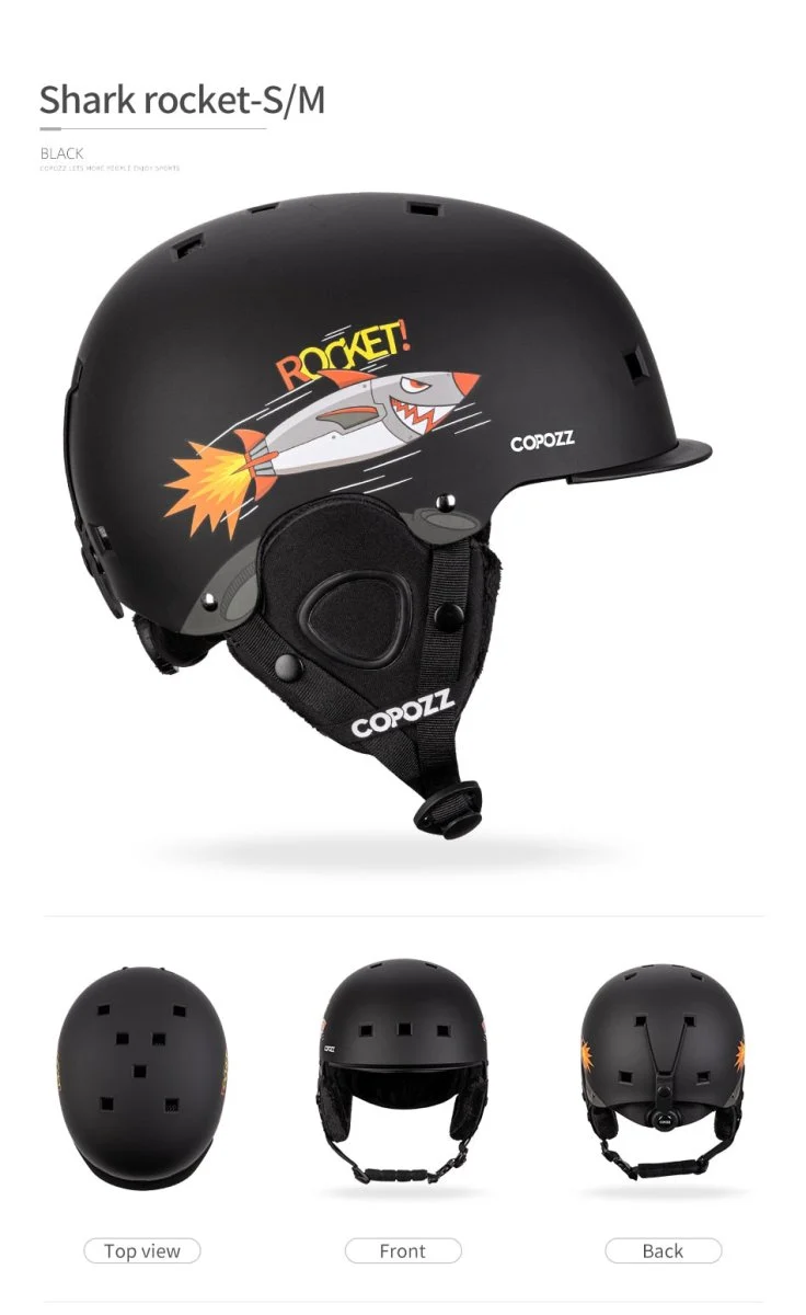 Casque de ski moulé intégralement pour enfants / adultes 51-58cm "COPOZZ - Fuzz"