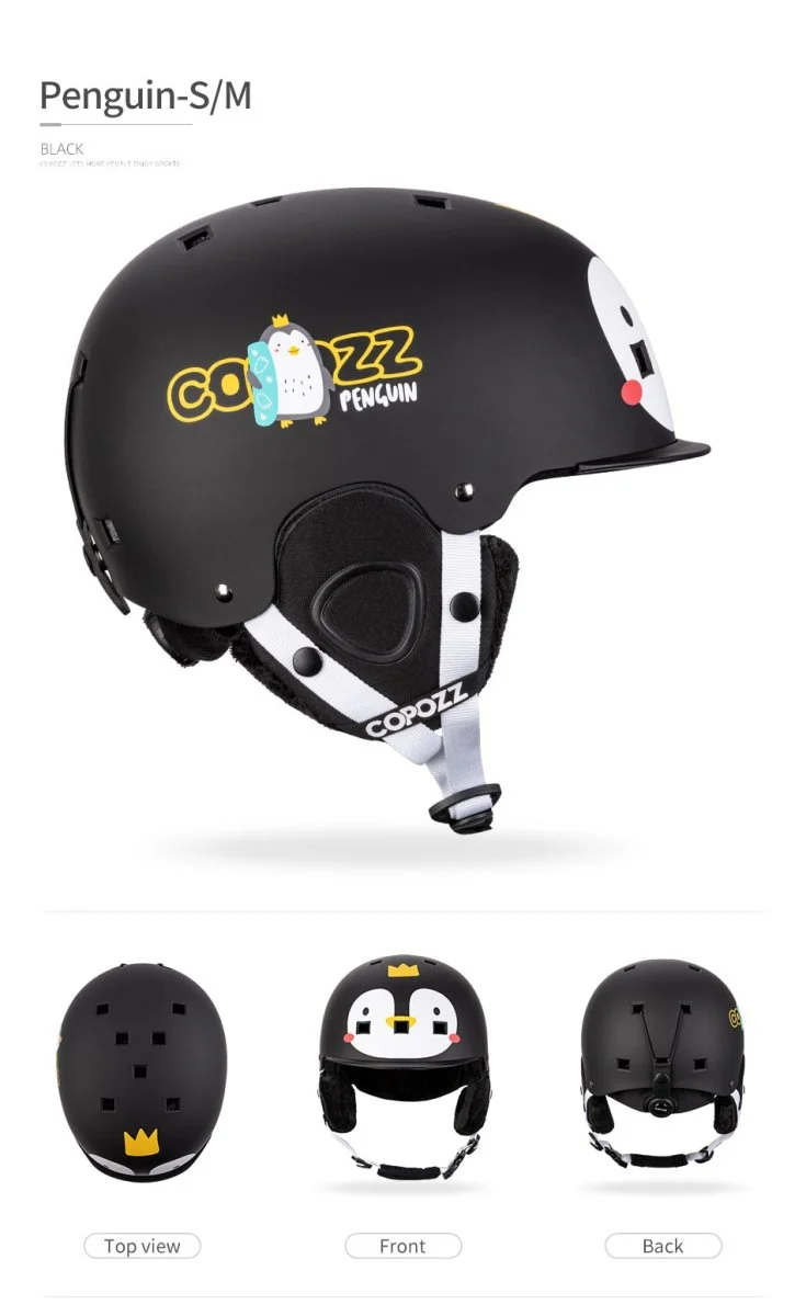 Casque de ski moulé intégralement pour enfants / adultes 51-58cm "COPOZZ - Fuzz"