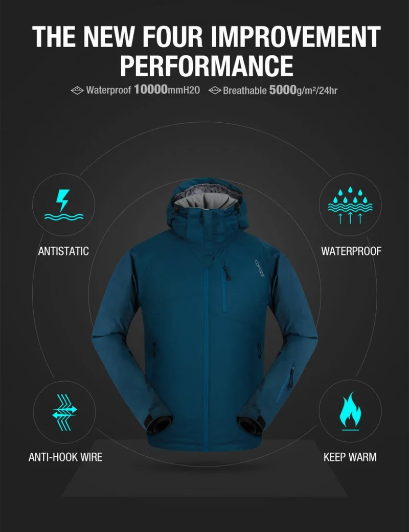 Parka chaude & imperméable à capuche pour homme "COPOZZ – SJK"