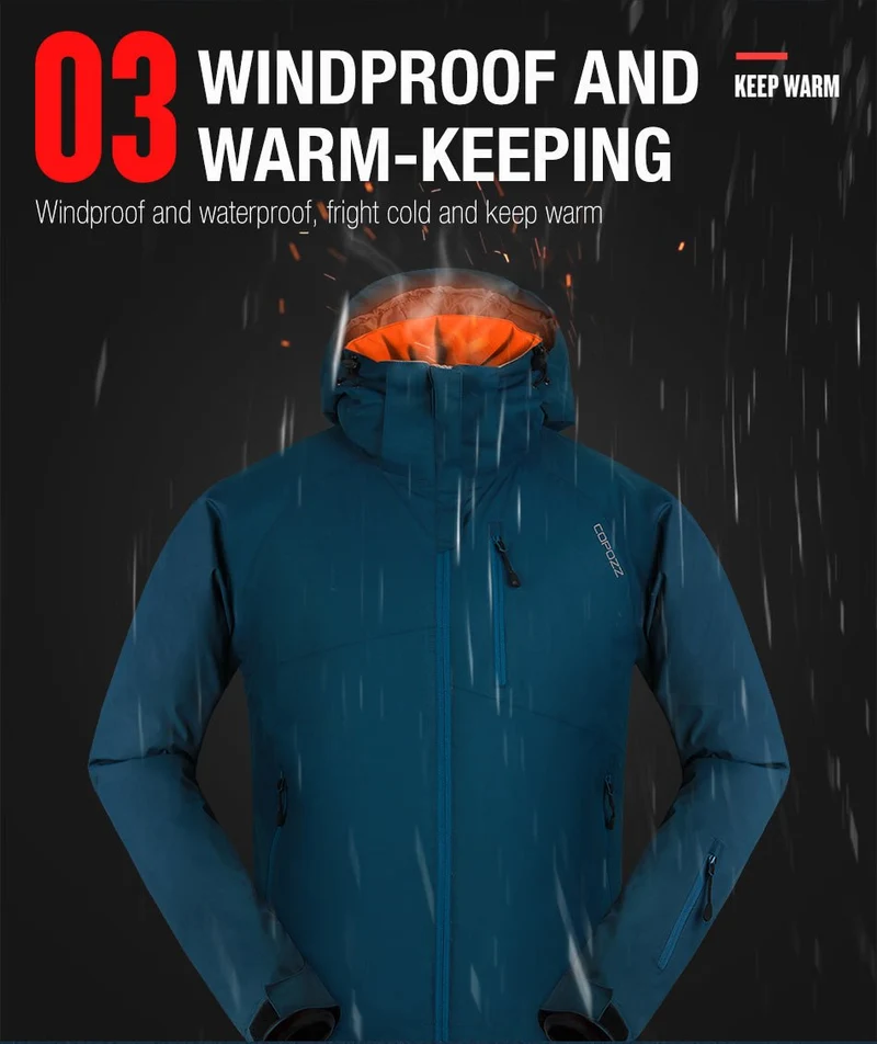 Parka chaude & imperméable à capuche pour homme "COPOZZ – SJK"